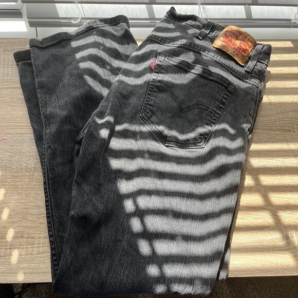 Levi's 569 Jeans Loose Straight Fit Dark Denim Pants Men 38x32 - Picture 1 of 7